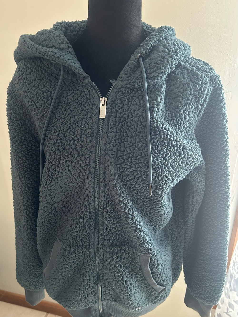 Marc New York Teal Sherpa Zip Hoodie